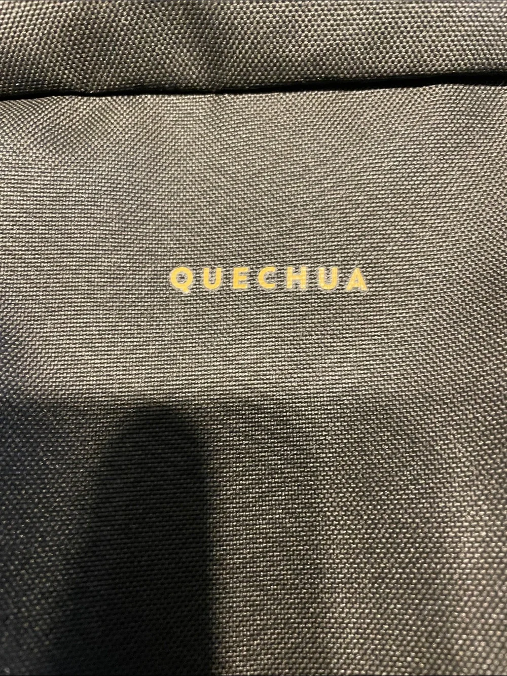Quechua Black Backpack with Gray Straps